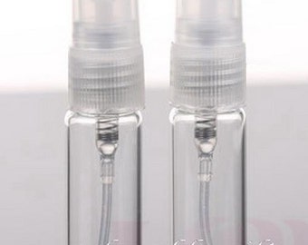 Clear Glass Bottles| Atomizer Spray Travel | Perfume Cologne Sample | refillable Bottles | 2pcs 10ml