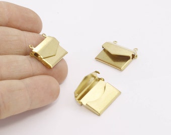 17x21mm Raw Brass Envelope Pendant , Envelope Charms , Raw Brass pendant, charms,AE189