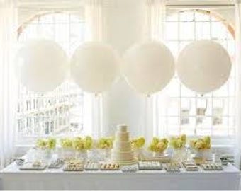 36 inches Giant WHITE latex balloon birthday baby shower wedding party fun decoration