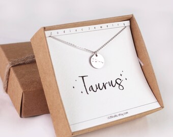 Horoscope jewelry, Taurus necklace, horoscope necklace, constellation, Taurus jewelry, zodiac necklace, Taurus, constellation, necklace