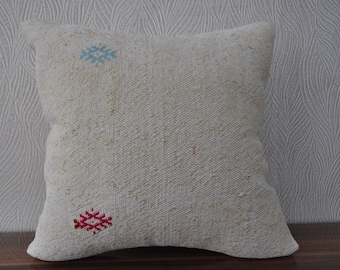 vintage kilim pillow cushion cover anatolian kilim pillow decorative kilim pillow 18x18 turkish kilim bedrrom pillow sofa pillow No 665