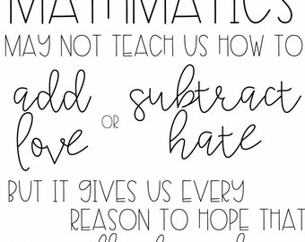 Mathematics Quote Printable
