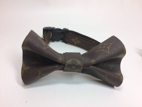 Louis Vuitton Dog Collar with Bow Tie Detachable Bow LV Dog
