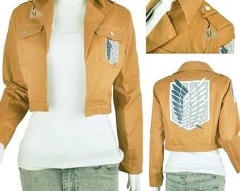 Anime cosplay Attack on Titan Jacket Coat Cosplay Costumes Khaki Cosplay Costume Cosplay Accessories attack on titan cosplay