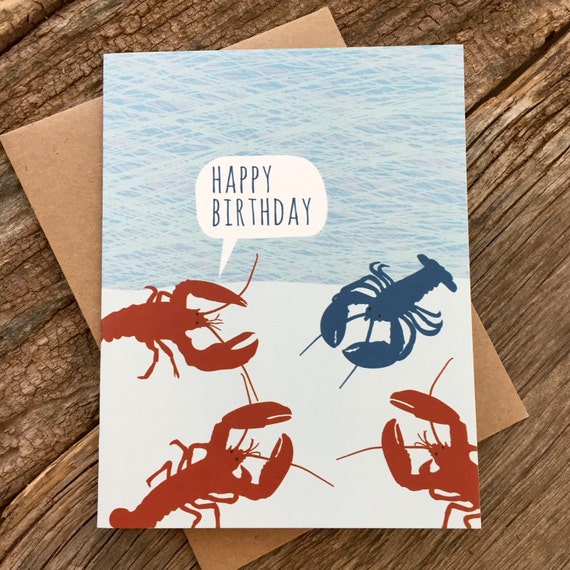 funny birthday card / lobsters