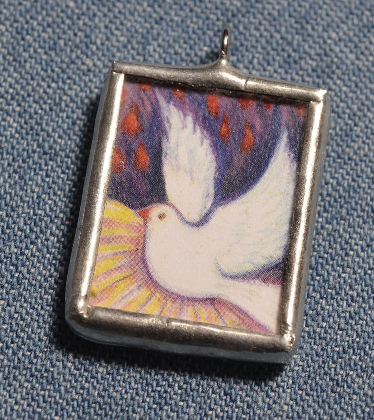 Holy Spirit Dove Charm Confirmation Gift Catholic Art and