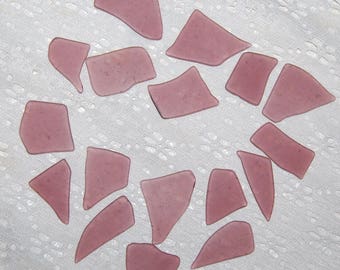 Pinkish Purple Faux Sea Glass recycled glass 38 pieces