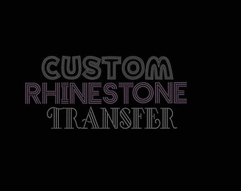 Custom Rhinestone Transfer-Design Deposit ONLY - 3 piece Minimum - Bling, Sport, Dance, Cheer, Logo, Group