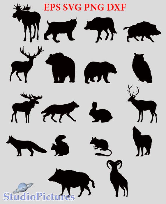 Download Animals clipart Cut Files Animal dxf Forest Animal svg