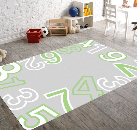 Classroom Rug Numbers Art Kids Rug Playroom Decor Math