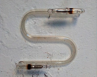 Vintage Neon Letter's in Translucid Glass From a Old Shop.