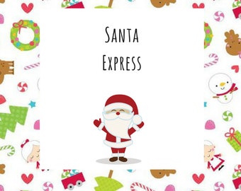 Winter/Christmas Collection Santa Express Dog Pet Tie On Bandana Neckerchief