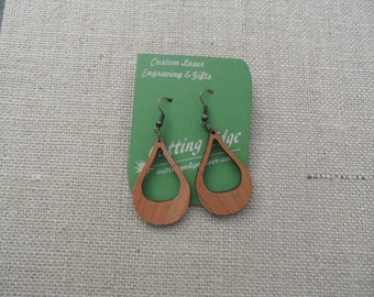 Laser Cut Wood Earring