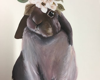 Unframed rabbit art print