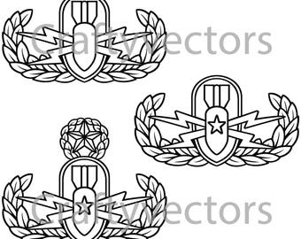 Explosive Ordnance Disposal Badge Vector File