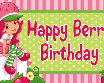 Strawberry Shortcake Birthday Banner Strawberry Shortcake Birthday Banner