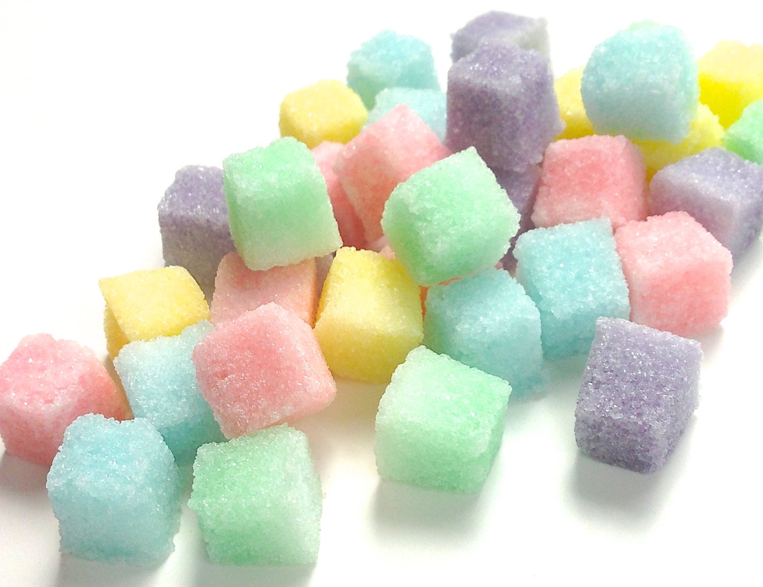 Pastel Colored Sugar Cubes for Tea Parties Champagne Toasts