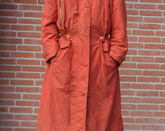 Long secondhand Coat in burned orange