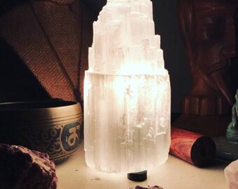Crystal Selenite Lamp