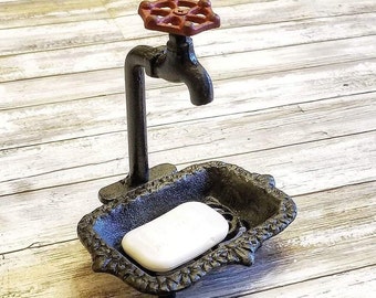 Soap Dish, Soap Dish With Drain, Soap Dish Vintage, Draining Soap Dish, Country Bathroom Decor, Farmhouse Bathroom Decor, Metal Soap Dish