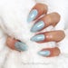 Blue holographic nails • press on nails • false nails • fake nails • glue on nails • blue nails • Coffin nails • Acrylic nails • gel nails