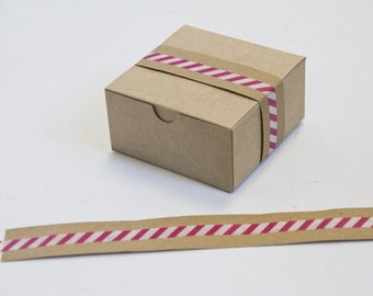 Kraft & Washi Tape EASY WRAPS Set of 10 Your Choice of Colors FITS 4x4x2 box