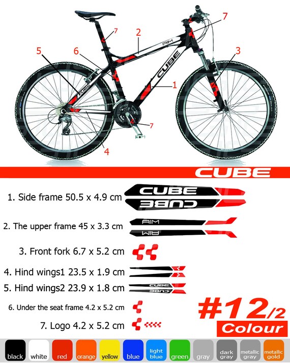 Cube Aufkleber Fahrrad