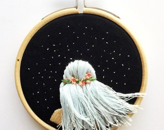 Flowing Hair Beneath The Stars