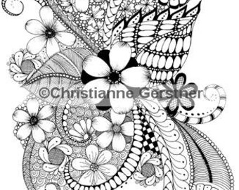 Instant Digital Download March Into Spring Coloring Page