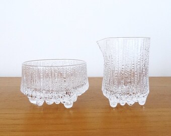 iittala Ultima Thule Sugar and Creamer Set - Tapio Wirkkala Design - Made in Finland