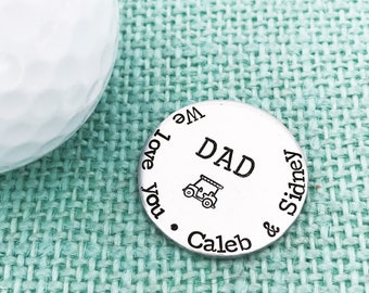 Customizable Golf Ball Markers! Hand Stamped Golfing Accessories by Eight9Designs