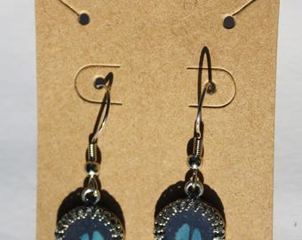 Purple-spotted Swallowtail Butterfly Earrings 031