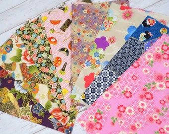 Japanese Fabric Kimono Fabric Scrap 8 pieces sc06