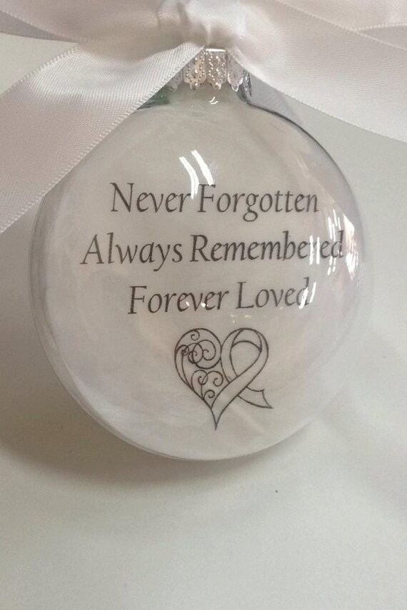 In Memory Ornament Never Forgotten Always Remembered