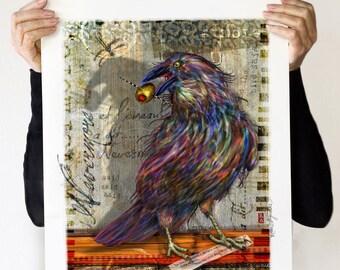 Stolen Olive Nevermore Raven Edgar Alan Poe Art