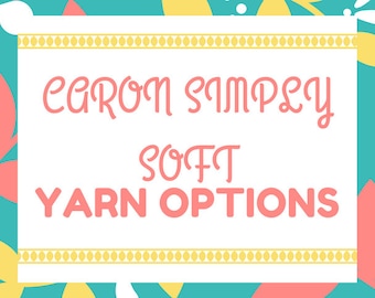 Caron Simply Soft Yarn Options