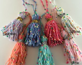 Confetti Planner Tassel / Handbag Tassel / Notebook Tassel / Keychain / Yarn Tassel