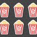 Movie Popcorn Stickers, Movie Night Stickers, Movie Time Stickers, Movie Stickers, Popcorn Planner Stickers, Planner Stickers // FDC001