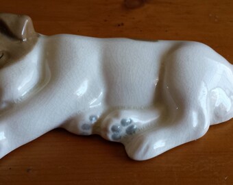 WR Midwinter Sleeping Terrier Puppy Figurine