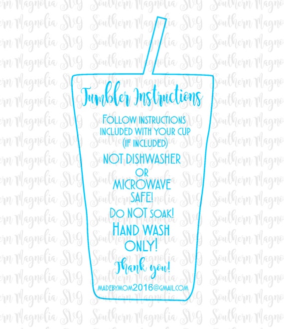 Download Free Printable Tumbler Care Instructions Layered Svg Cut File