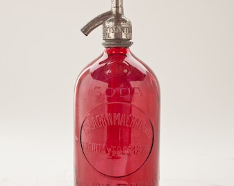Red Vintage Seltzer Bottle