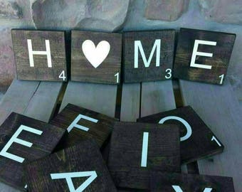 Large Scrabble Tile wall art decor - Sale - Custom Name on Wall - Gallery Wall Item