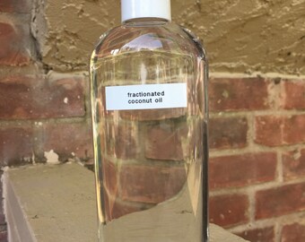 Fractionated Coconut Oil - 8 oz PET Plastic Lotion Bottle, carrier oil, body care products, soap making, soap supply, lotion supply, perfume