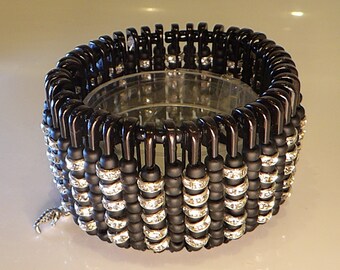 Sparkling Steampunk Beaded Bracelet
