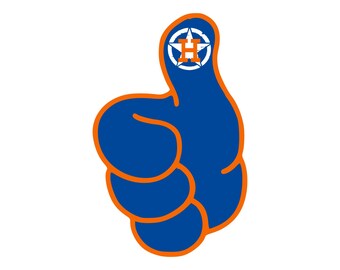Digi-tizers Houston Astros Thumbs Up SVG, Jpg, PDF, vinyl, decals, HTV, Cricut, Cameo, Laser engraving, Vector