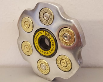 LIMITED QTY! The ORIGINAL 'Hand Cannon' Fidget Spinner! Polished aluminum edc spinner with Name Brand (legit) Hybrid Ceramic Bearing