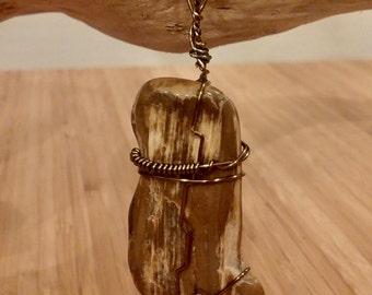 Petrified Wood Wire Wrapped Pendant