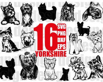 YORKSHIRE TERRIER SVG, yorkie svg, dog svg, dog clipart, yorkshire svg file, dog svg, stencil, vinyl cut files, cricut files, svg files