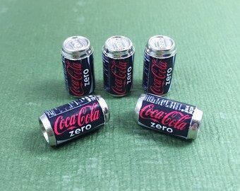 Miniature Cans,Miniature Coke Zero Can, Miniature Coke Can,Miniature Beverage ,Miniature drink,Dolls house Food,Miniature Food,Gifts