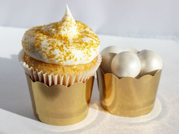gold cupcake wrapper gold cupcake liners gold wedding custom chocolate wrappers